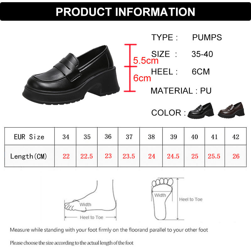 Miniatura: Lucyever Women's Loafers 2024 Spring British Style Slip On Platform Mary Jane S