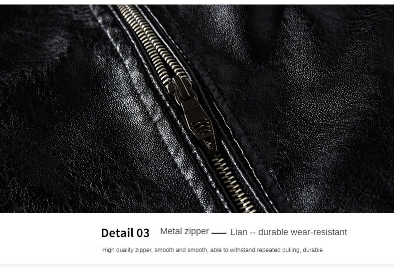 Miniatura: Men's Leather Jacket 2024 Autumn Winter New Plush Loose Outdoor Travel Motorcyc