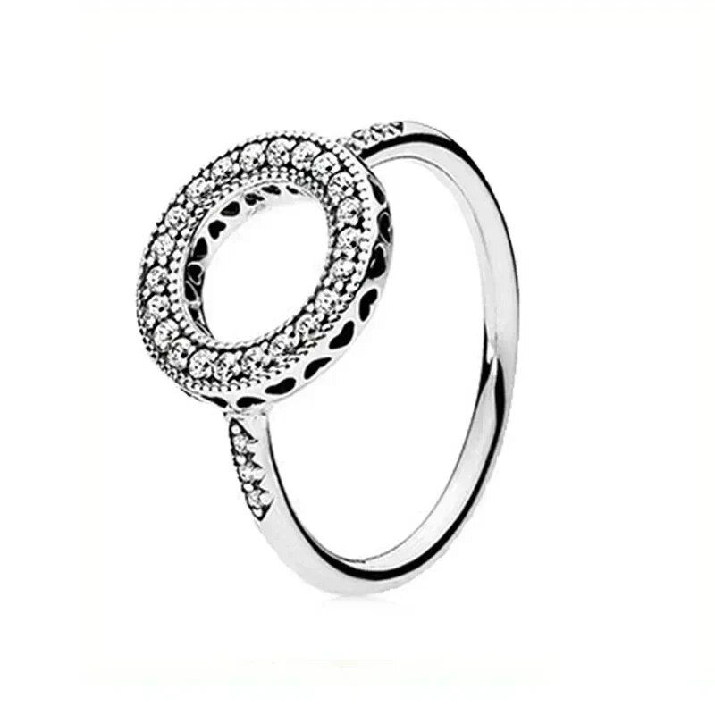 Thumbnail: Hot Selling 925 Sterling Silver Gold Color Series Shiny Zircon Double heart-sha