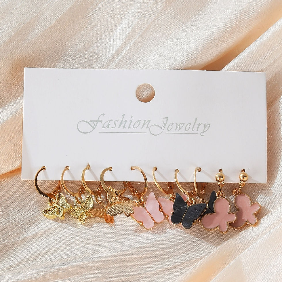 サムネイル： IPARAM Fashion Exaggerated Gold Color Metal Pearl Earrings for Women Geometric 