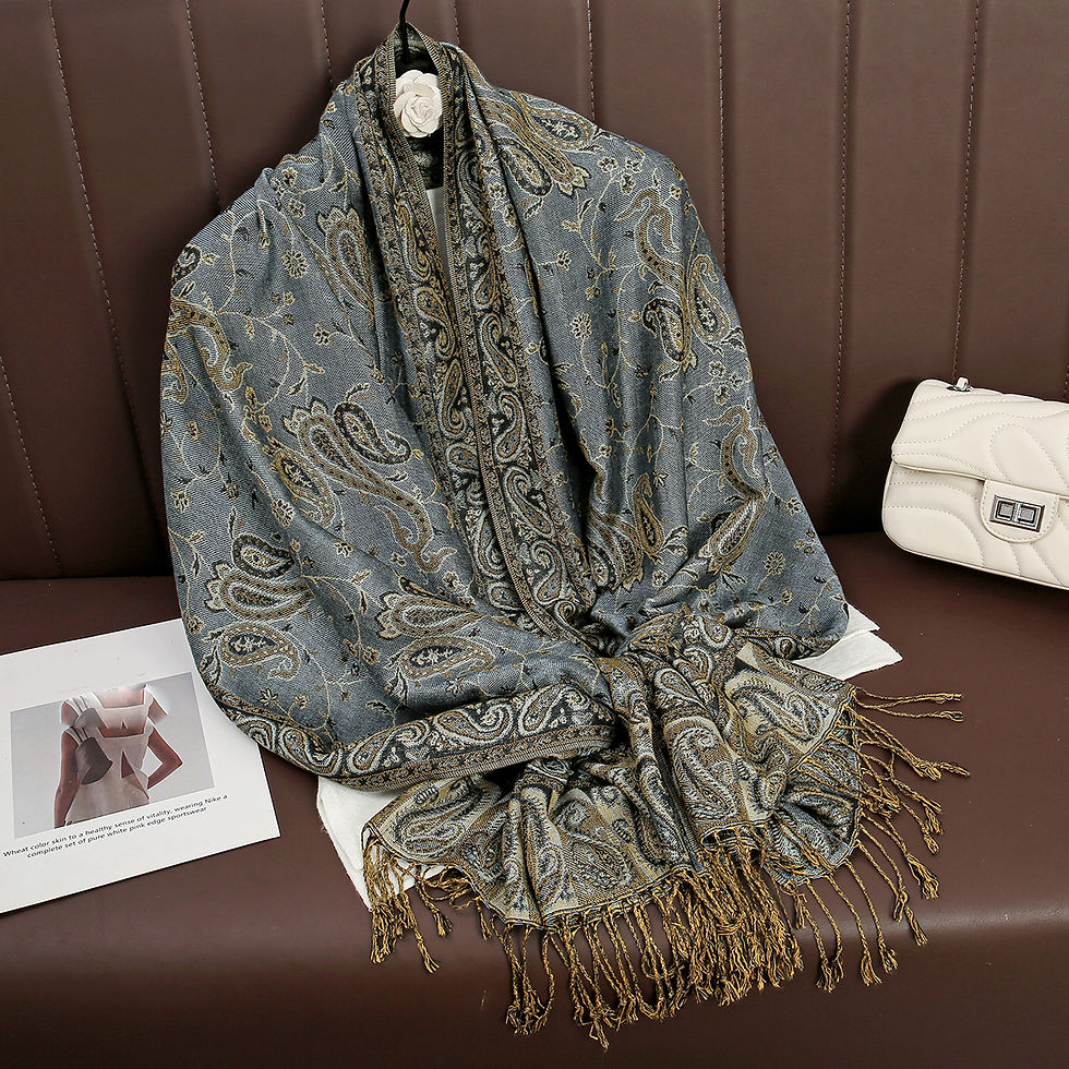 Thumbnail: Luxury Brand Autumn Cashmere Pashmina Shawl Lady Wrap Warm Winter Scarves Desig