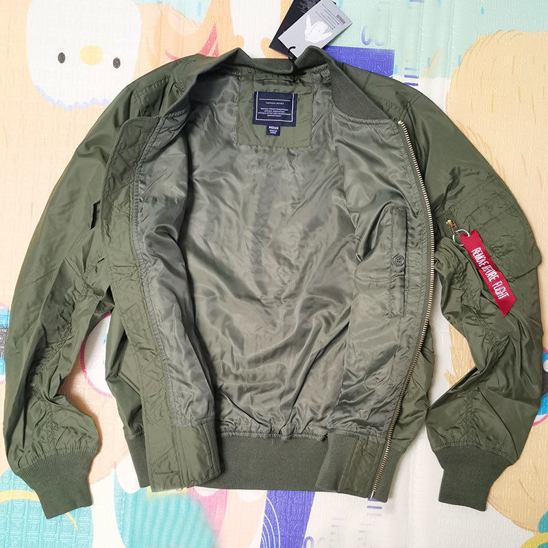 Thumbnail: Men MA-1 Bomber Jackets Men Pilot Army Coat Varsity Windrunner Couples Military