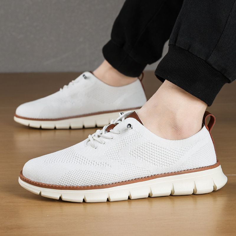 Thumbnail: Men Casual Sports Shoes Anti Slip Wear-Resistant Breathable Cushioning Color Bl