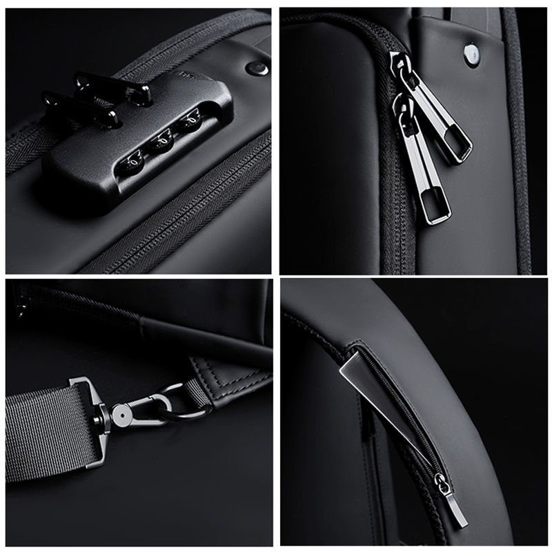 섬네일: Men's Multifunction Anti-theft USB Shoulder Bag Man Crossbody Cross Body Travel