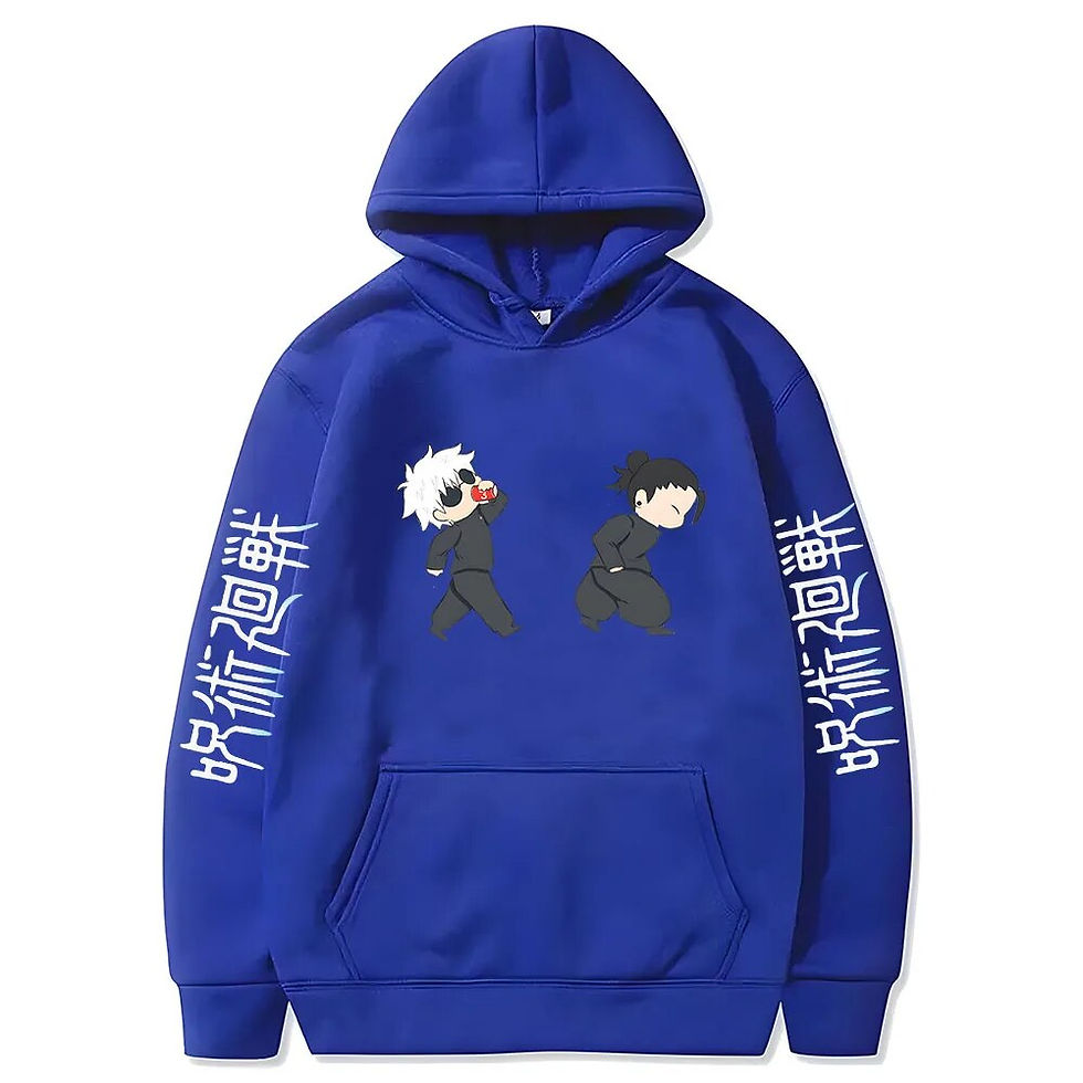 Miniatura: Jujutsu Kaisen Anime Hoodies Cartoon Satoru Gojo Cute Print Men Women Pullovers