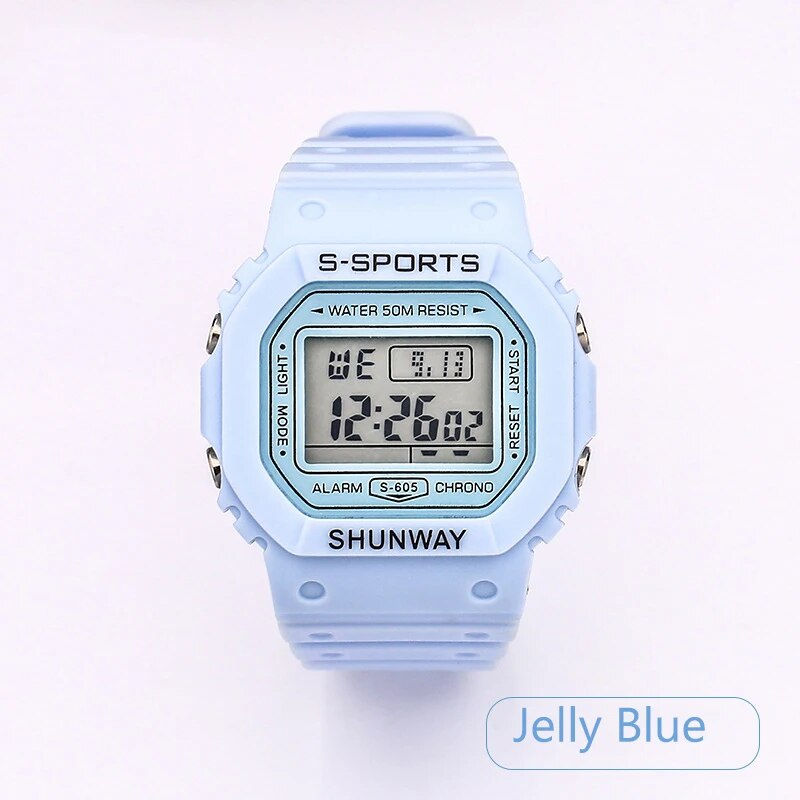 Thumbnail: UTHAI C08 Boys and Girls Student Electronic Watch Macaron Color Men's and Women