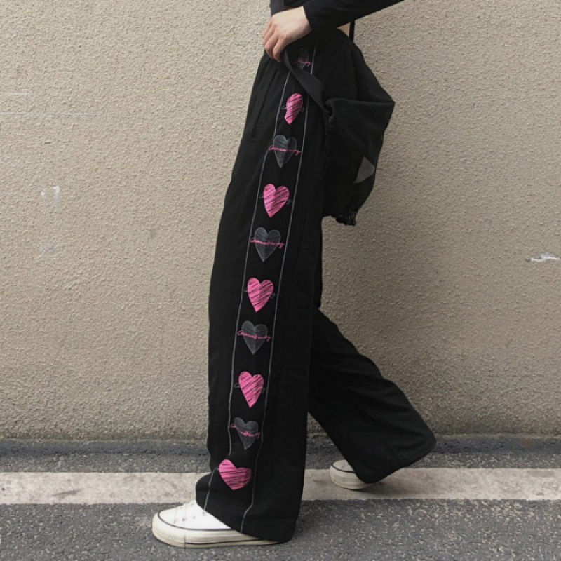 Minijatura: Core Graffiti All-matching Wide Leg Straight-leg Pants