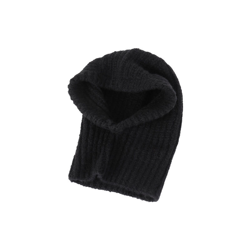 Thumbnail: Warm Woolen Hat Scarf One Female Winter Earflaps Knitted Hat