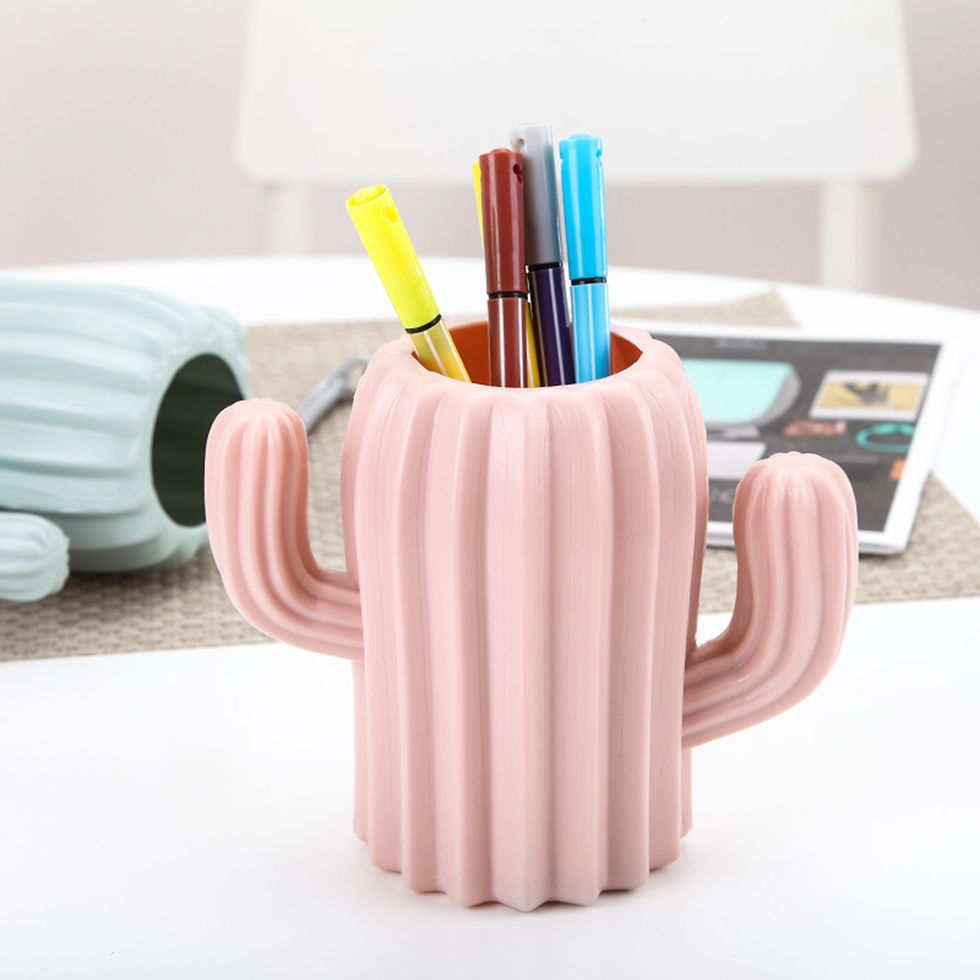 섬네일: European Plastic Vase Home Decor Imitation Ceramic Cactus Vase Flower Pot Weddi
