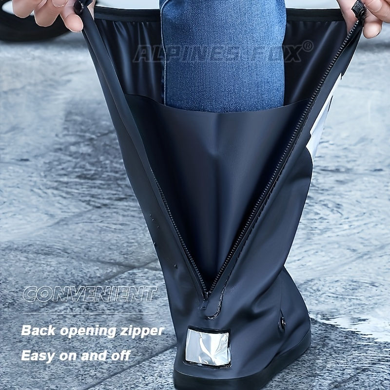 Thumbnail: Motorcycle High Tube Rain Boots Waterproof Reflective Non-Slip Footwear Motorbi