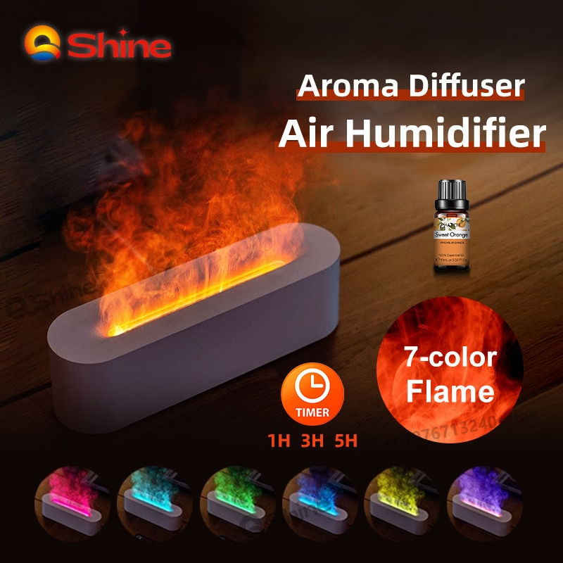 Thumbnail: 2023 Flame Aroma Diffuser Air Humidifier Ultrasonic Cool Mist Maker Fogger Led