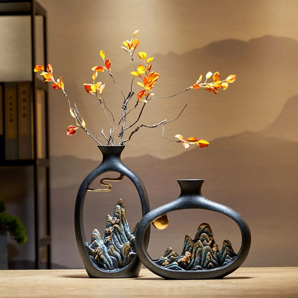 Thumbnail: Resin Vase Table Decoration & Accessories Home Decoration Luxury New Chinese St