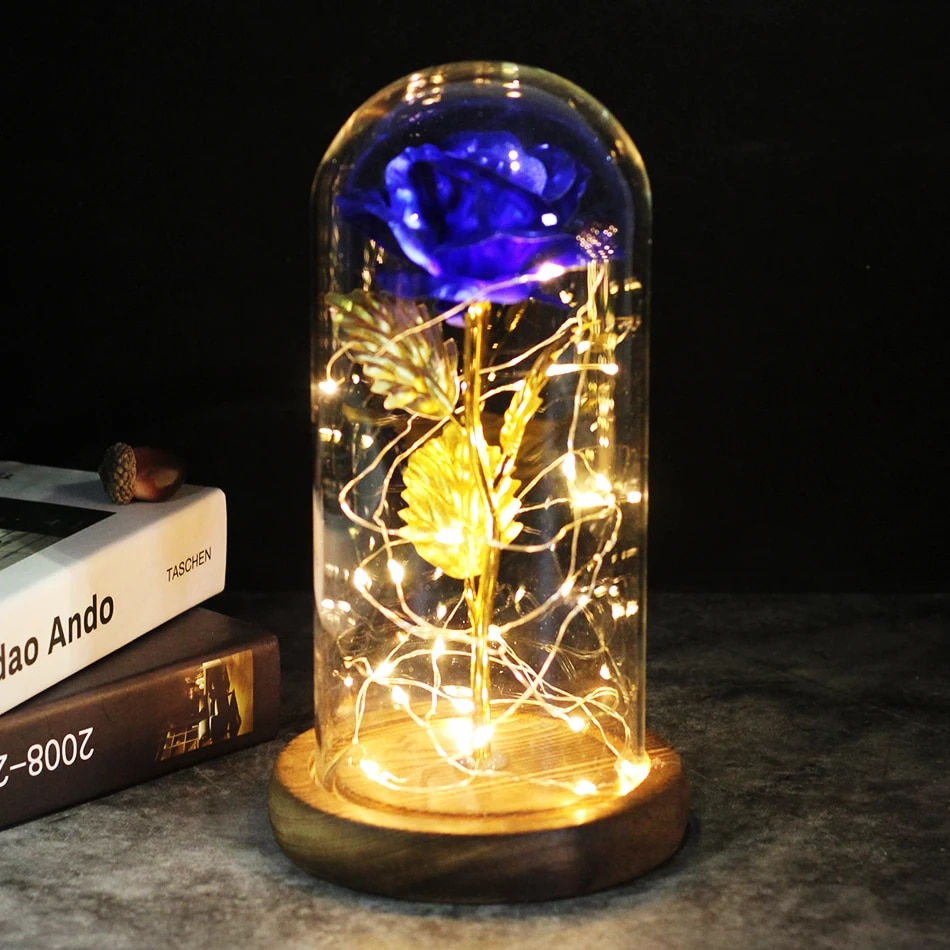 Miniaturebillede: Drop shipping Galaxy Rose Artificial Flowers Beauty and the Beast Rose Wedding 