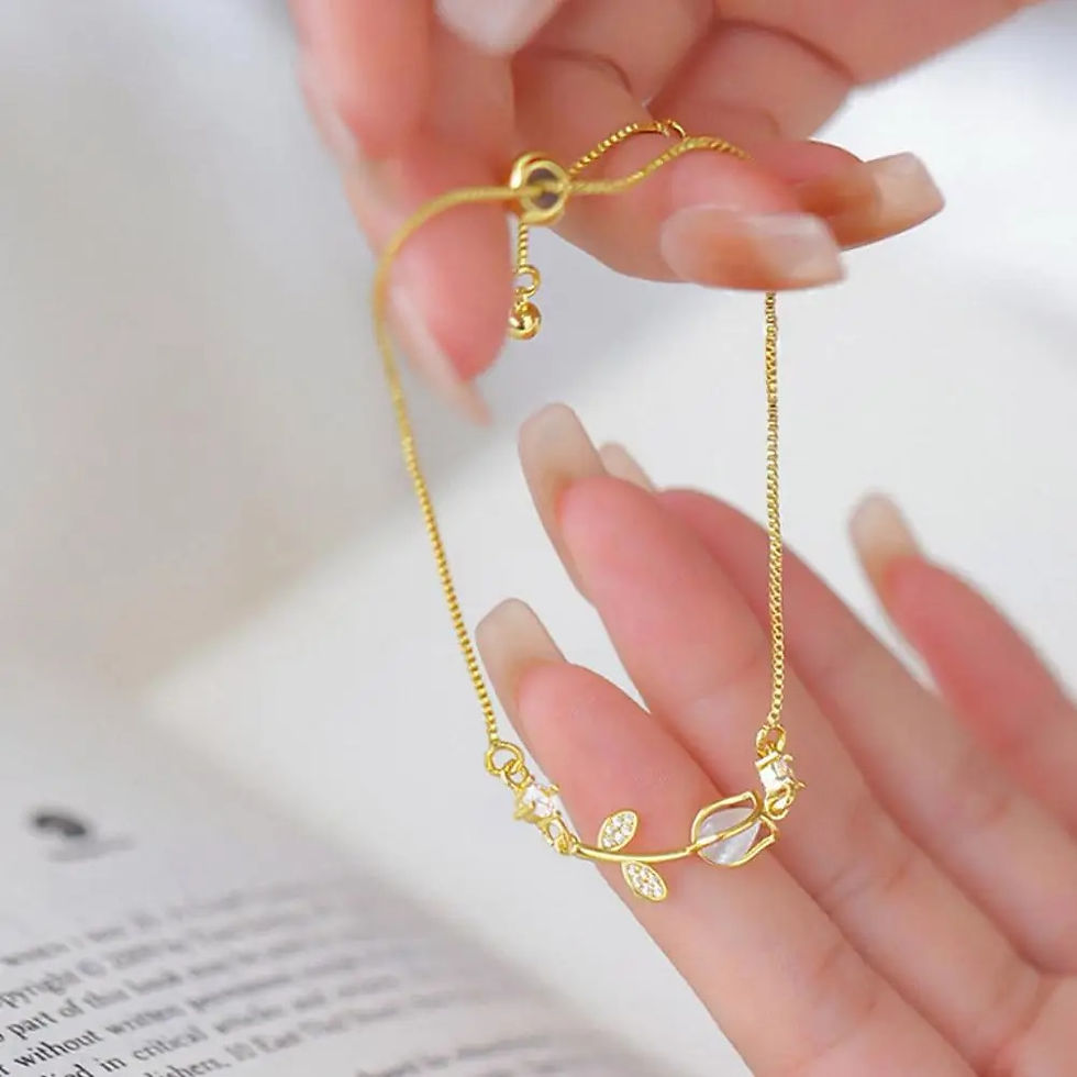 Thumbnail: Fashion Women Girls Tulip Necklace Earrings Flower Rhinestone Drop Dangle Earri