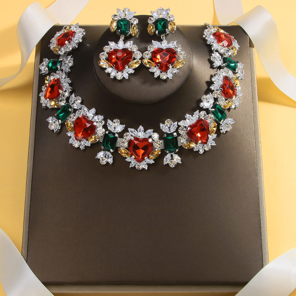 Stonefans Baroque Crystal Large Jewelry Set African Wedding Accessories Fashion