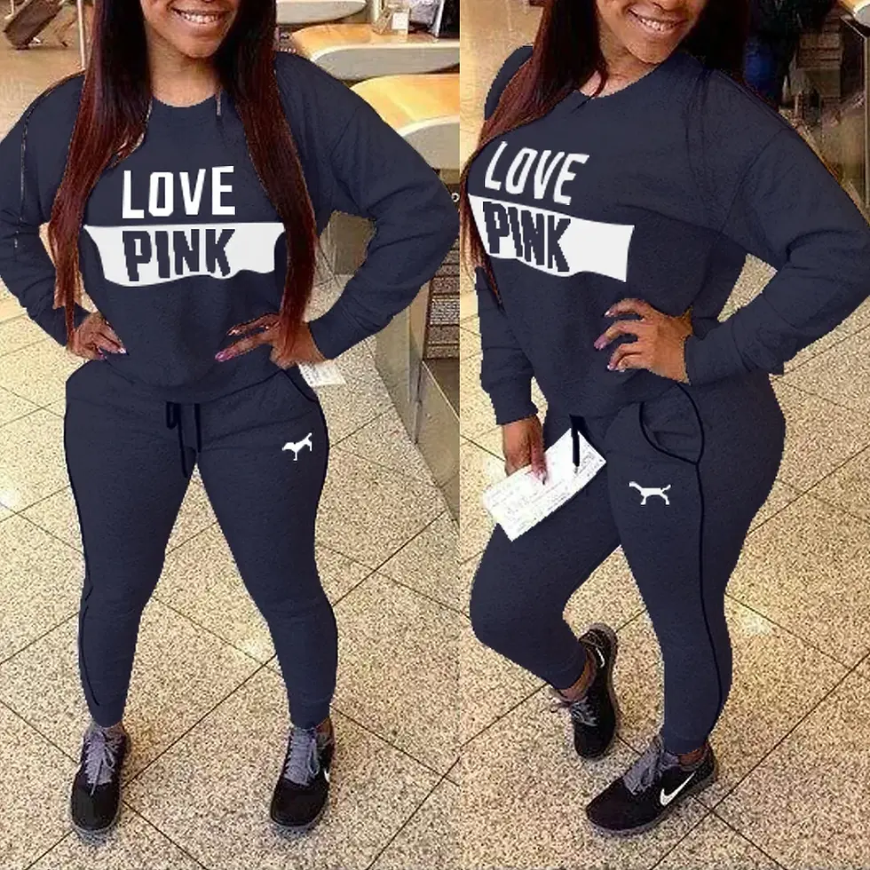 Thumbnail: Fashion Sweatshirts Women Sportswear Printed Letter Spring Fall Tracksuits Long