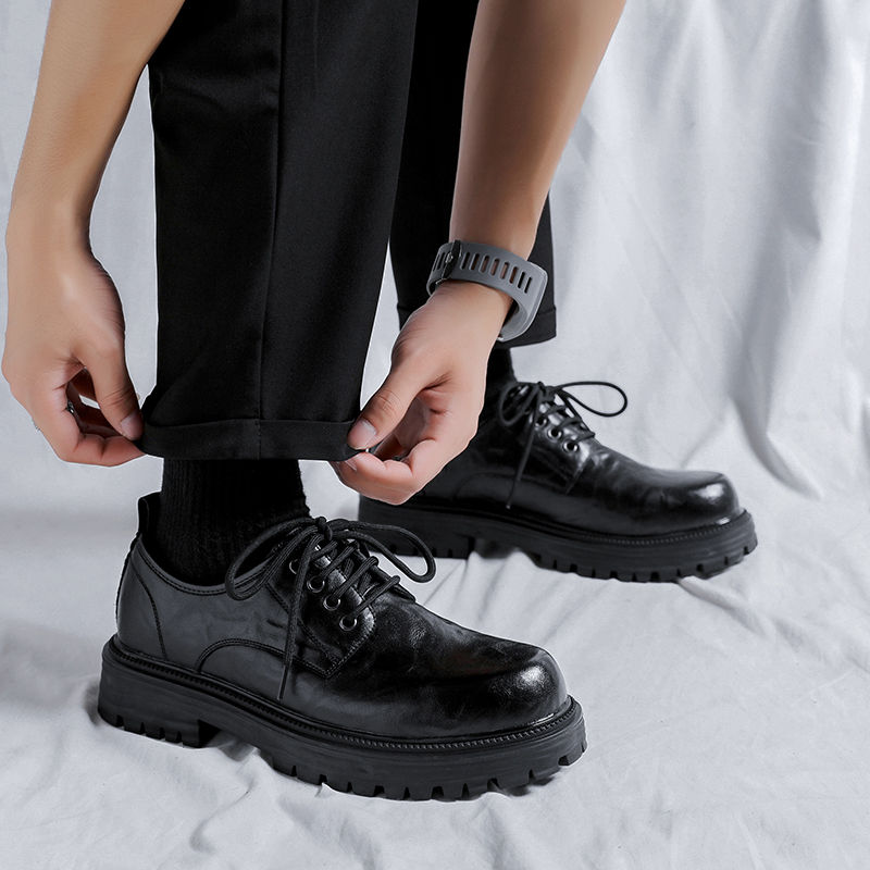 Thumbnail: Luxury Retro Italian Style Oxford Shoes For Male Split Leather Wedding Shoes Fa