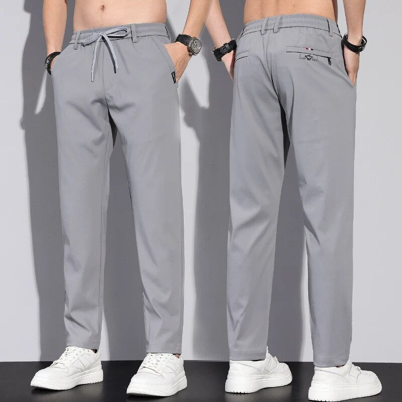 Thumbnail: Unvanqu Harajuku Street Soft Ice Silk Thin Casual Pants 2024 Summer Men's Fashi