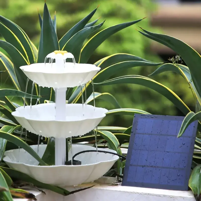 Thumbnail: Solar Bird Bath Water Fountain Detachable DIY Water Landscaping Fountain For Bi