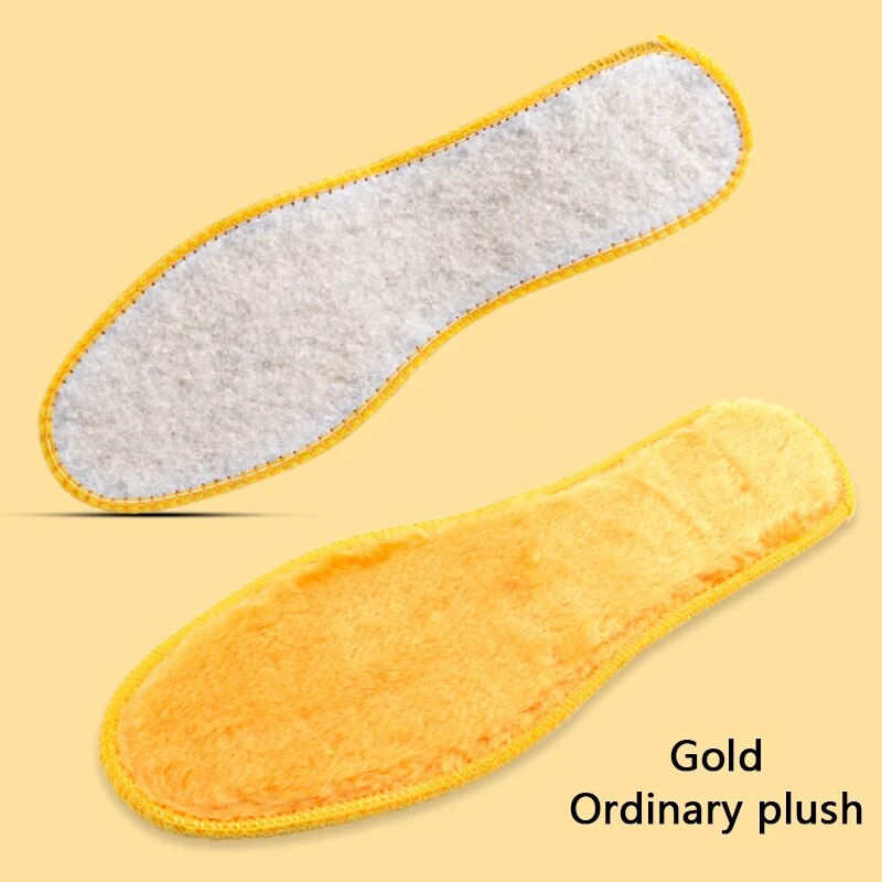 Miniaturebillede: 1Pair Thicken Plush Insoles Men Women Heating Shoe Pads Winter Warm Shoes Insol