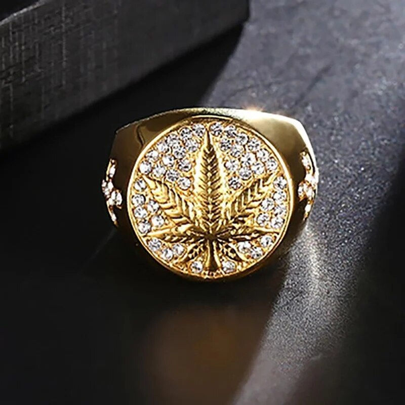 Thumbnail: New 2023 Metal Glossy Rings for Men Geometric Width Signet Square Finger Punk S