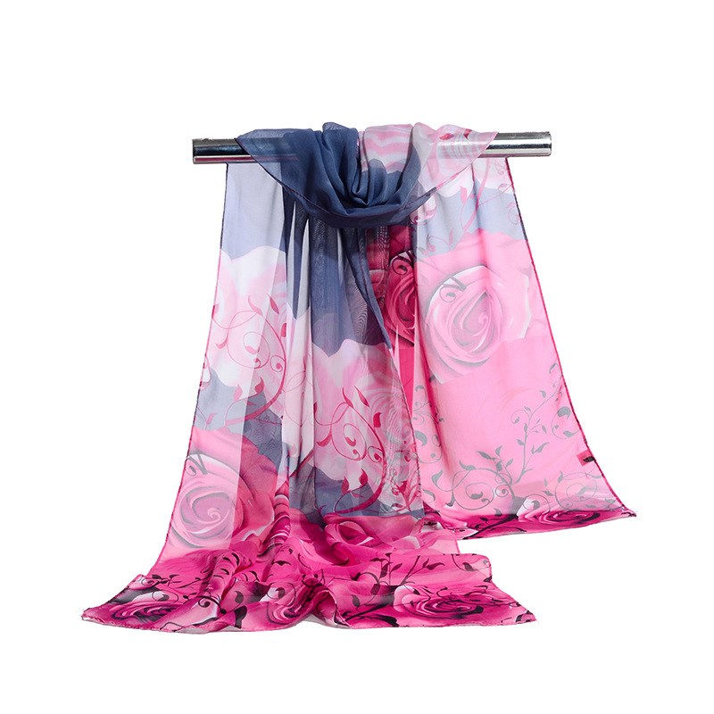 Thumbnail: 160*50cm Multi-style Holiday gift Selling chiffon striped scarf wild fashion sh