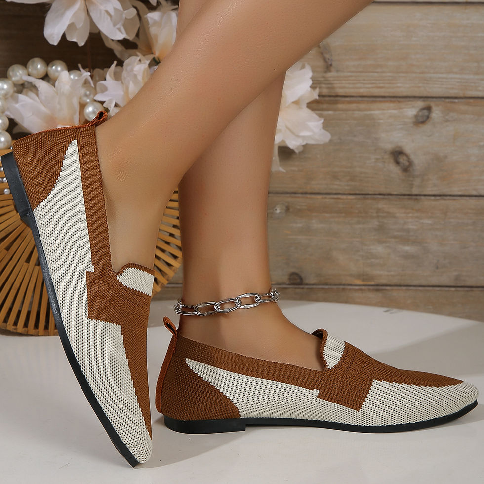 Thumbnail: New Fashion Mesh Shoes Spring Summer Pointed Knitted Breathable Single Shoes Fl