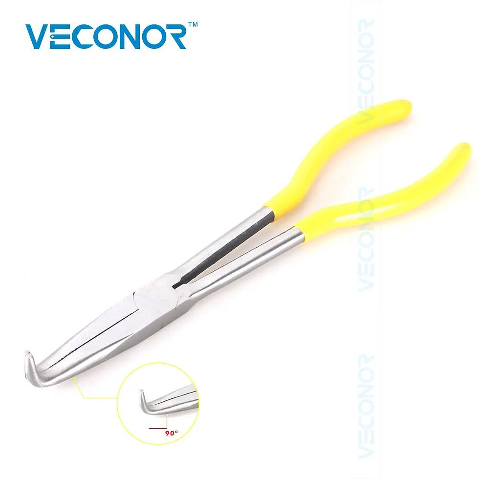 الصورة المصغرة: 11" Long Nose Pliers Bent Nose Plug Cable Puller Long Needle Nose Pliers Wire C