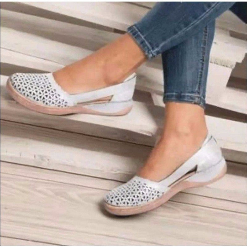 Miniatura: Women's Sandals 2024 Summer Handmade Ladies Shoes Leather Breathable Sandals Wo