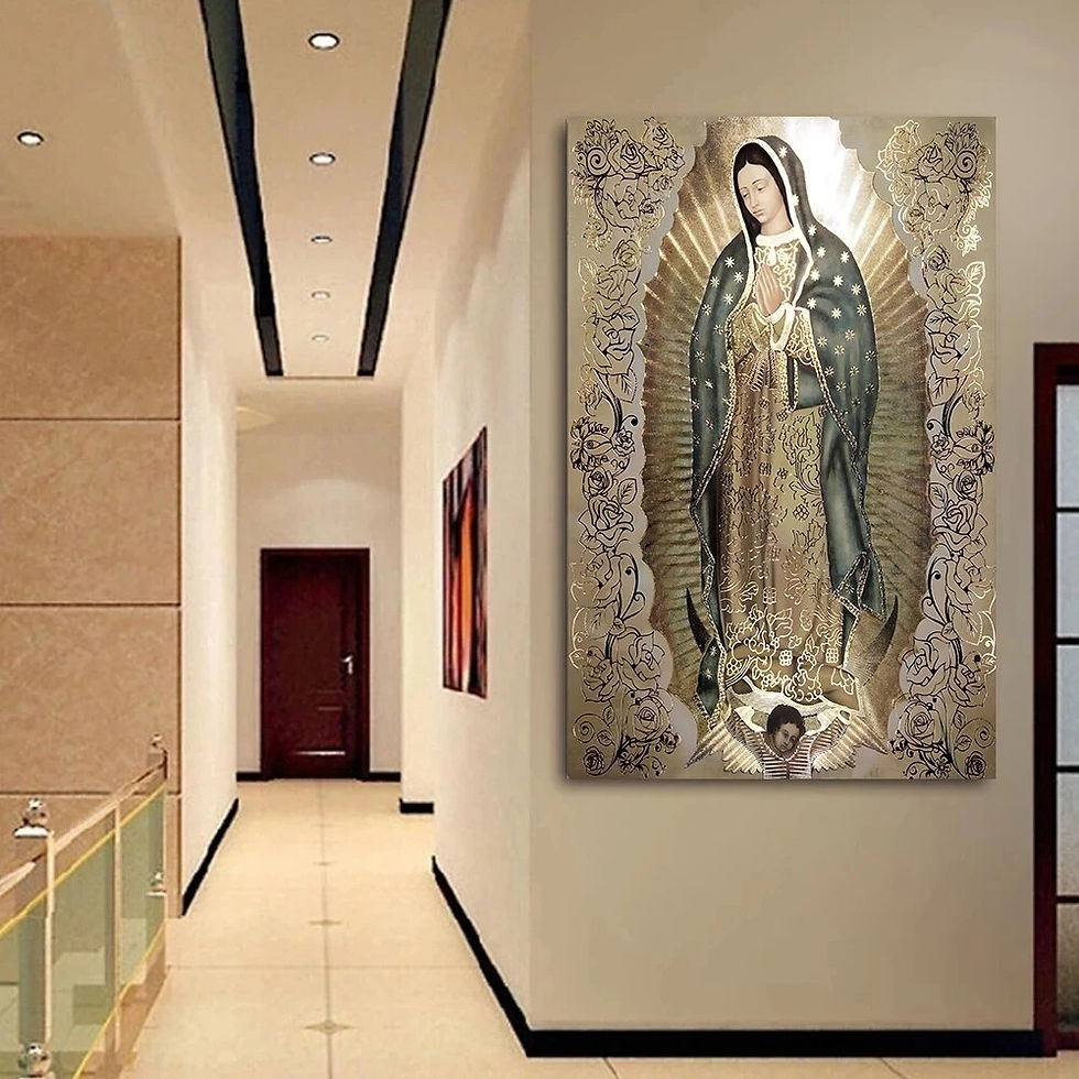 Thumbnail: Lady of Guadalupe Wall Art Painting Canvas Print The Virgin of Guadalupe Poster