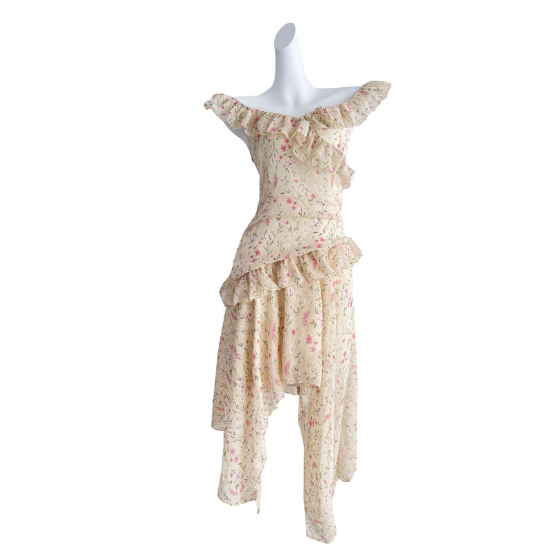 Thumbnail: Women's White A-line Dress Vintage Sleeveless Square Collar Mini Dresses Y2k El