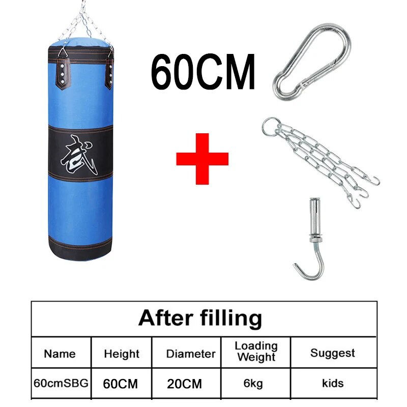 Thumbnail: Punch Sandbag Durable Hanging Hollow Sandbag Boxing Heavy Punch Bag With Metal 
