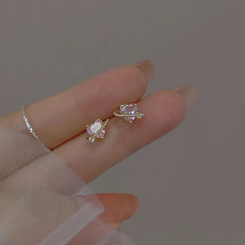 Miniaturbild: Fashion Water Drop Hanging Earrings For Women Silver Plate Crystal Stud Earring