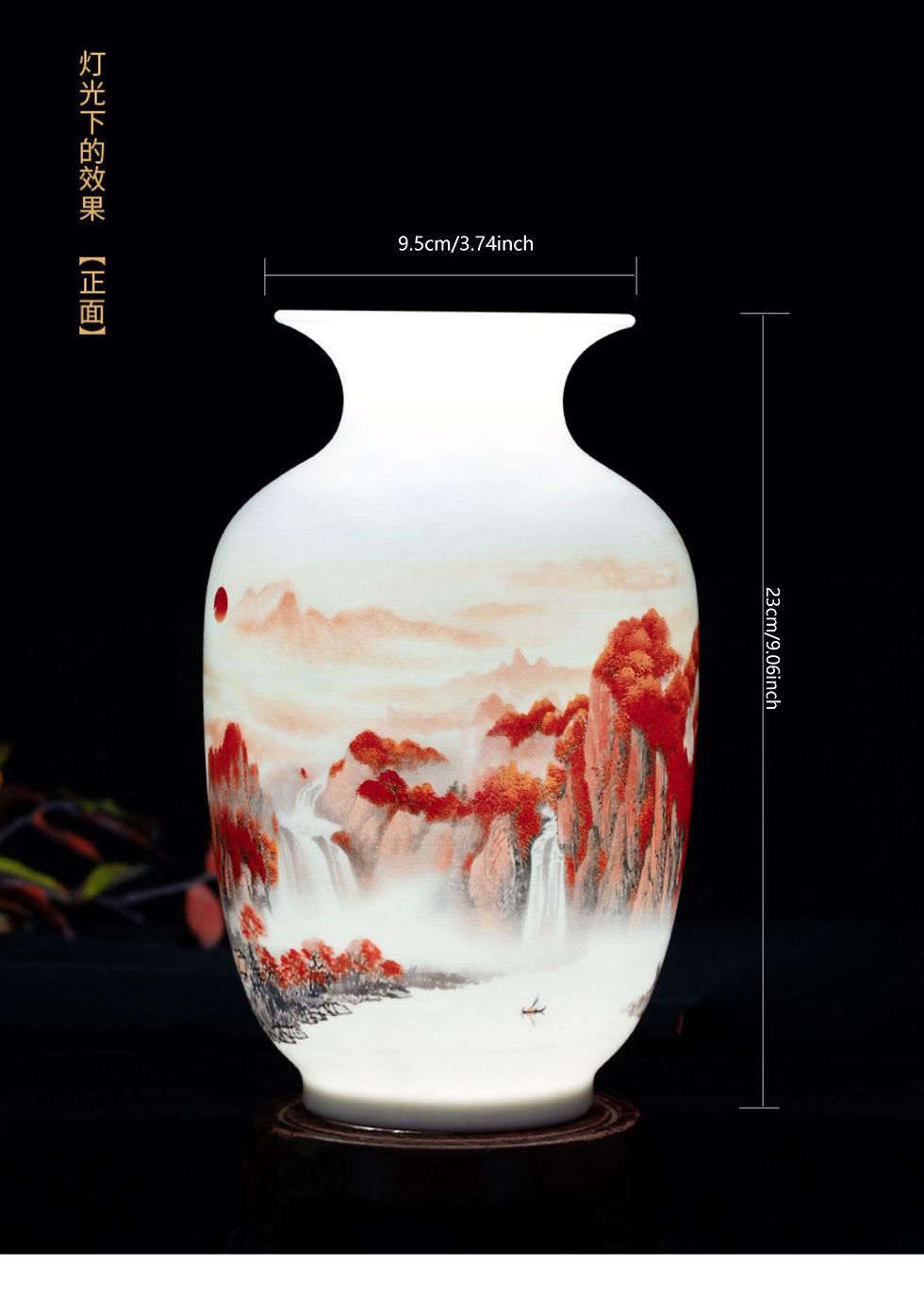 Sīktēls: Jingdezhen Ceramic Vase Home Decorative Ornament Flower Arrangement Chinese Liv