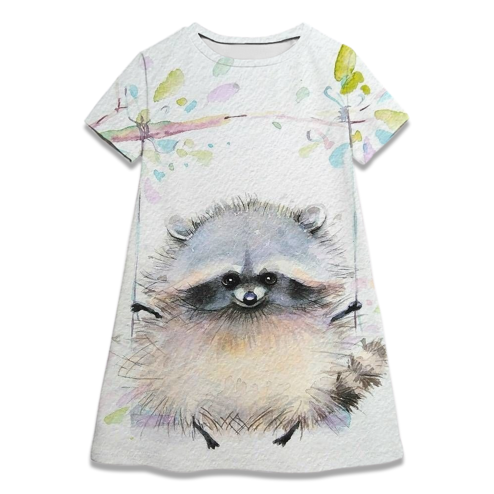Summer Girl Short Sleeves Dress 2-8 Years Children Girls Birthday Party Princes
