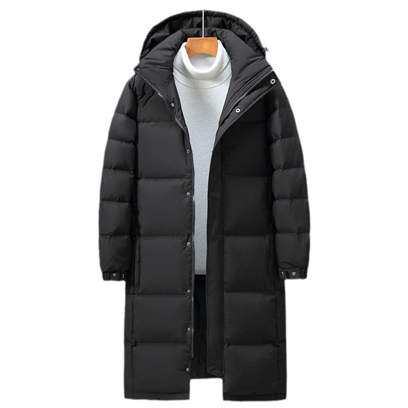 Thumbnail: FGKKS 2024 Outdoor Casual Down Jacket For Men Long Warm Hooded Jacket High Qual