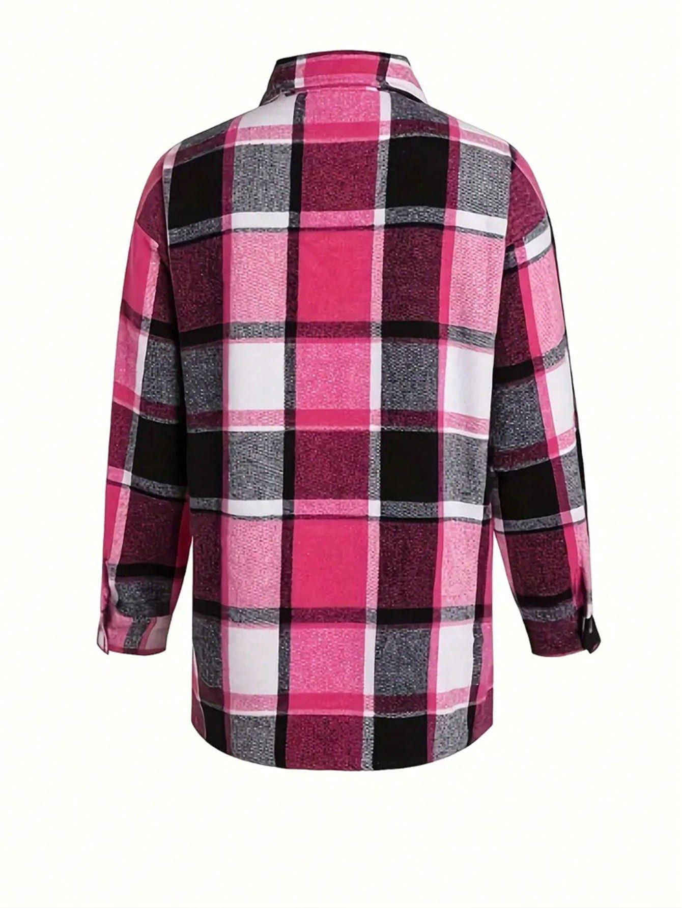 Plaid Button Front Jacket