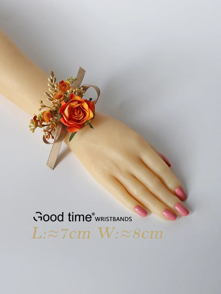 Miniatura: GT Silk Corsages Boutonnieres Wedding Decoration Marriage Rose Wrist Flowers fo