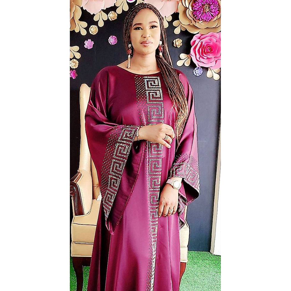Thumbnail: African Dresses For Women 2023 Autumn Lady Clothing Diamonds Femme Robe Long Sl