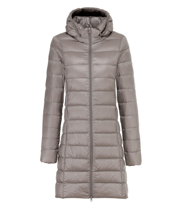 Thumbnail: 5XL 4XL Plus Long Down Jacket Women Winter Ultra Light Down Jacket Women With H