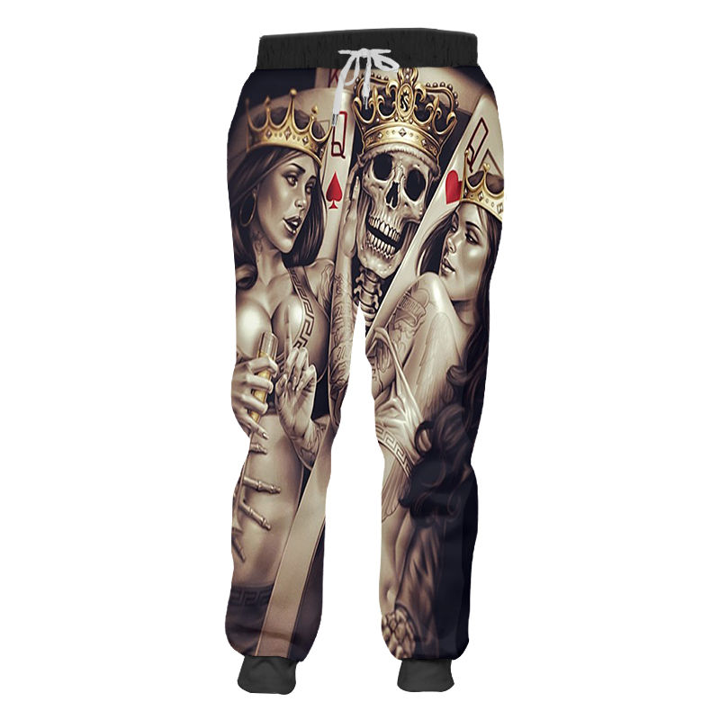 Thumbnail: 3d Print Skull Smoking Casual Y2k Pants Man Sweatpants New Cool Sweat Joggers H