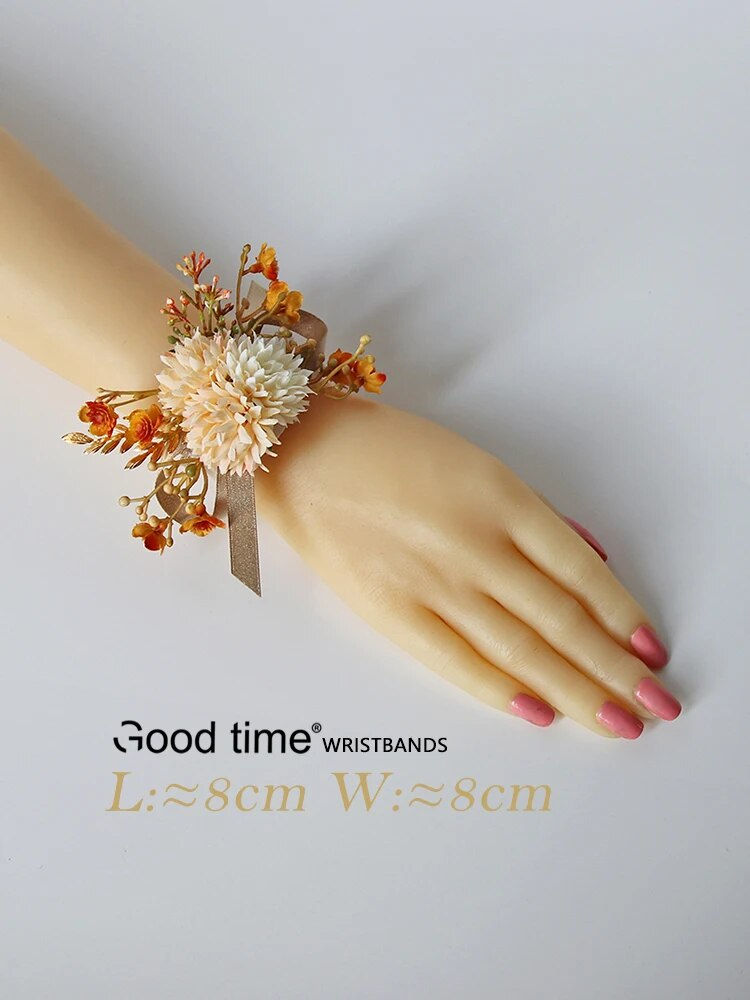 Miniatura: GT Silk Corsages Boutonnieres Wedding Decoration Marriage Rose Wrist Flowers fo