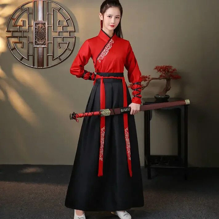 Thumbnail: Streetwear Casual Chinese Traditional Dress Chinese Hanfu Dress Women Clothing