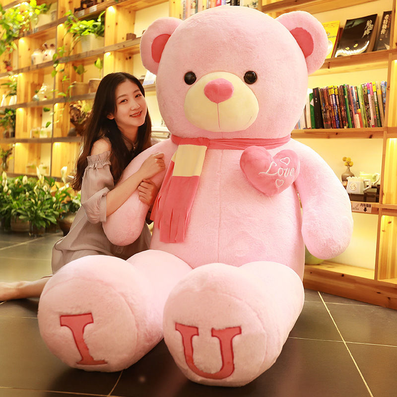 Thumbnail: Big Teddy Bear 100cm I LOVE YOU Plush Toy Lovely Huge Stuffed Soft Bear Doll Lo