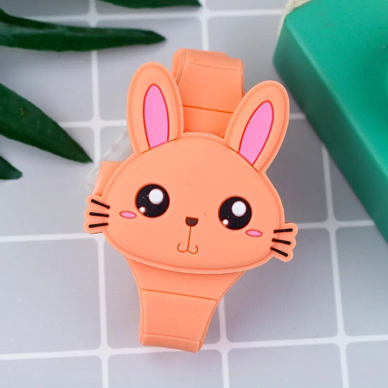 Miniatyrbilde: LED Cartoon Rabbit Children Watches with Bratelet Lovely Rabbit Electronic Girl