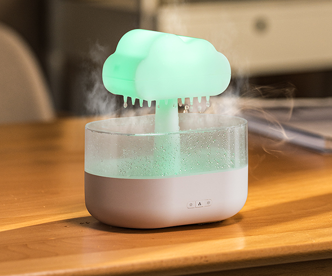 Thumbnail: 200ML Rain Cloud Humidifier Water Drip Rain Cloud Diffuser With Essential Oils