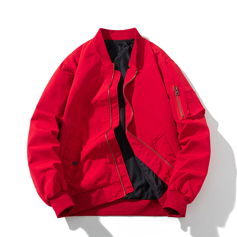Thumbnail: New Men Women Bomber Jacket Fashion Autumn Winter Pilot Jacket Custom Logo Soli