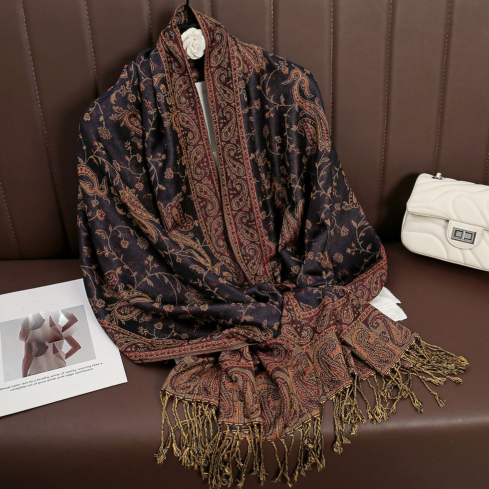 Thumbnail: Luxury Brand Autumn Cashmere Pashmina Shawl Lady Wrap Warm Winter Scarves Desig