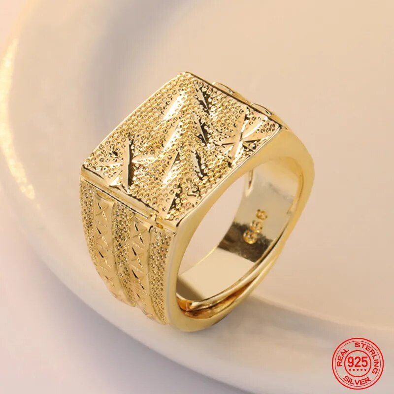 Thumbnail: 24K Gold Ring For Women Men Wedding Jewelry Accessories Wholesale