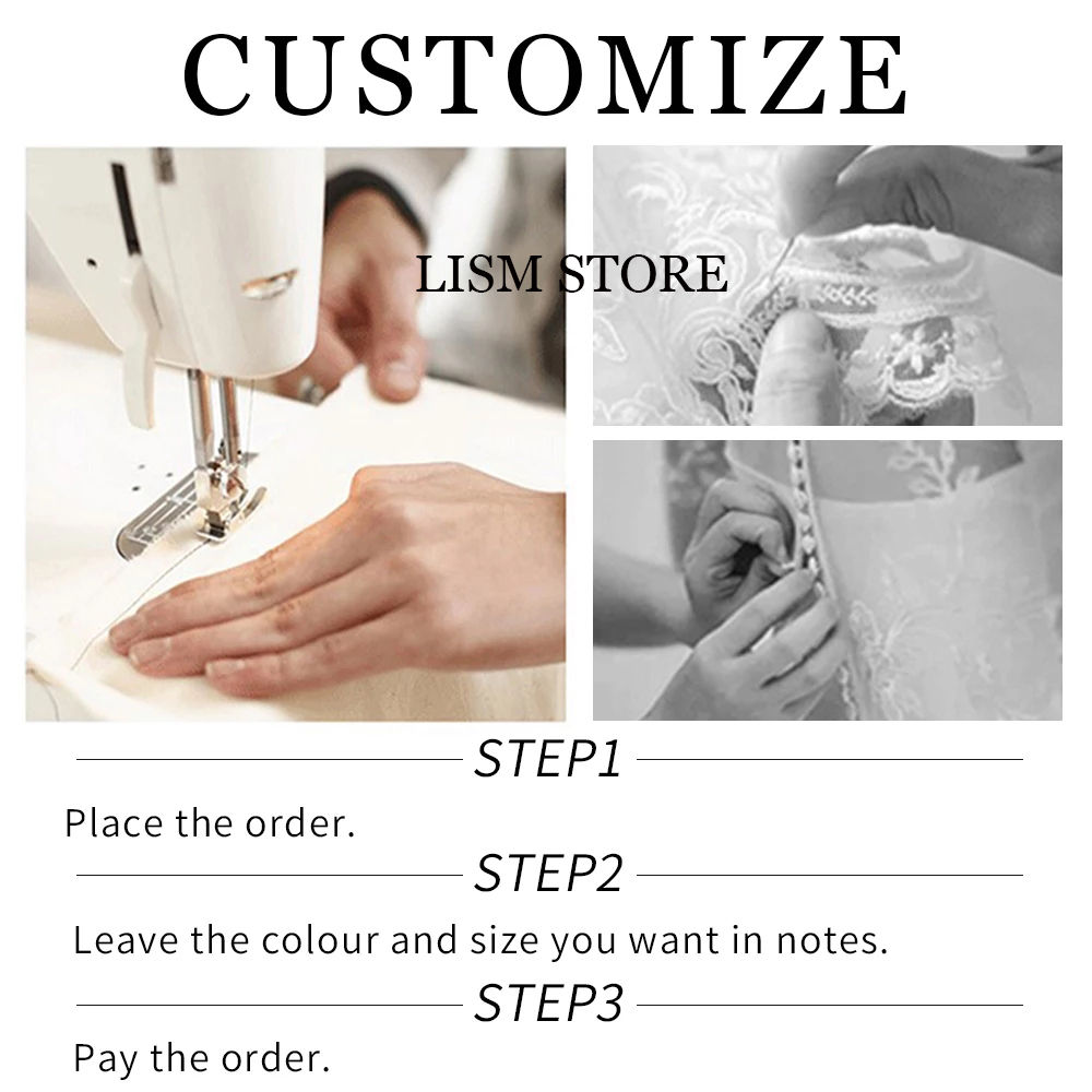 LISM Simple Wedding Dresses Square Collar Short Puff Sleeves A-Line Knee Length